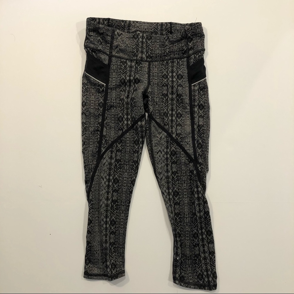 Athleta leggings xxs cropped black and white